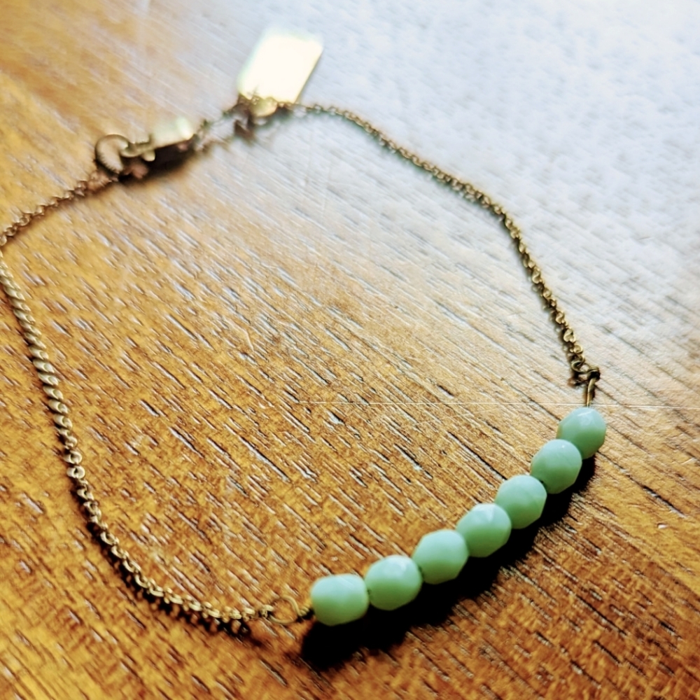 Fresh Tangerine Gold + Mint Bracelet
